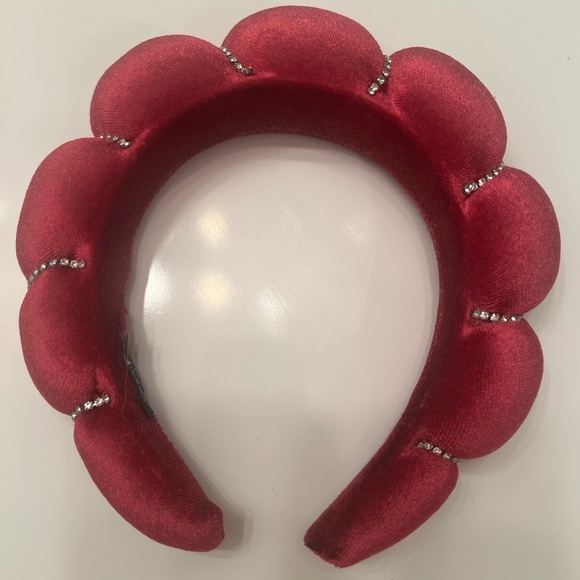 Hot Pink Spa Headband with rhinestones NWOT Self Care, Never Worn - Picture 4 of 6